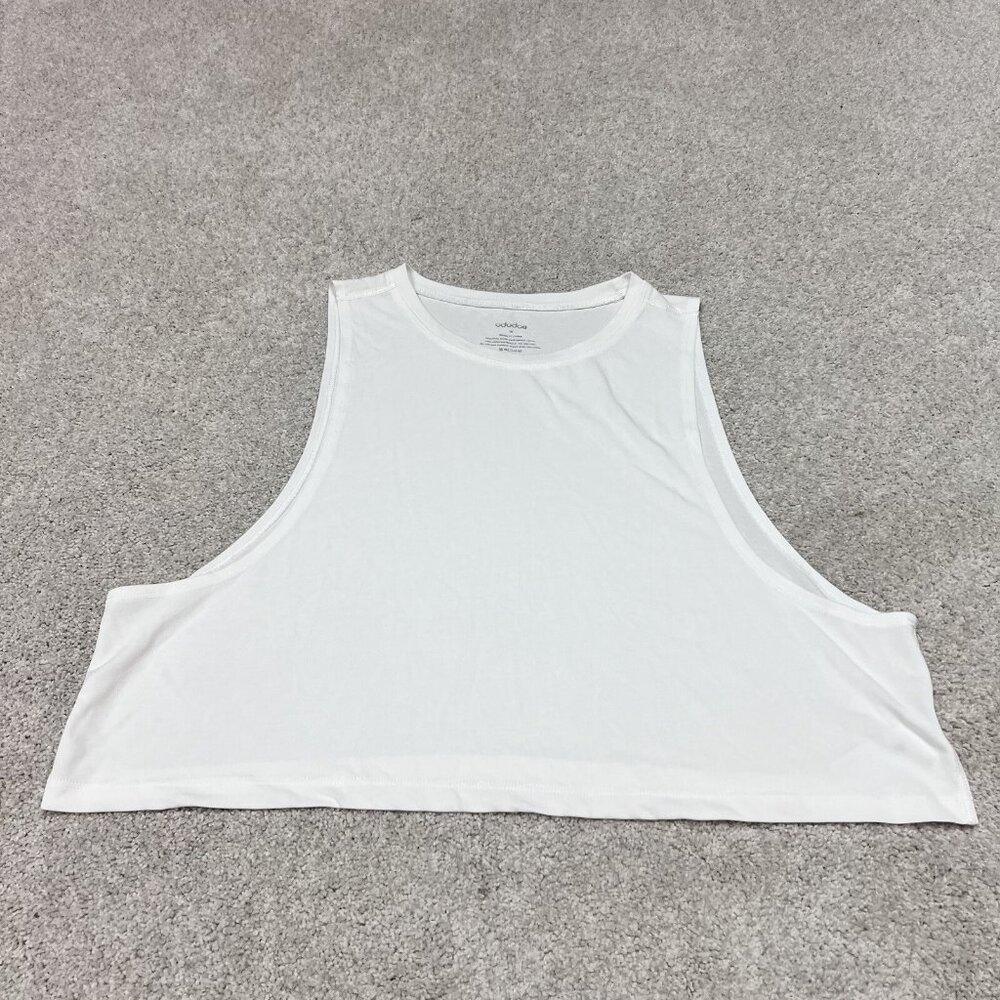 Ododos Top Women’s White Cropped Sleeveless Size Medium